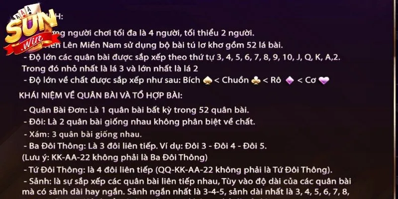 Tiến Lên Miền Nam Sunwin - Chinh Phục Game Bài Hấp Dẫn 3 Sunwin Hướng dẫn cách tham gia tiến lên miền Nam Sunwin chi tiết